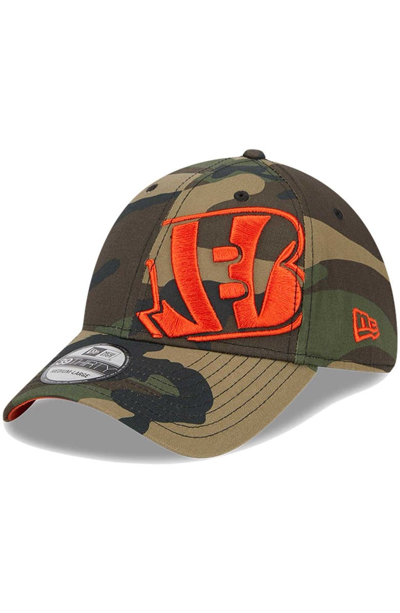 New Era Men's New Era Camo Cincinnati Bengals  Punched Out 39THIRTY Flex Hat, Main, color, 