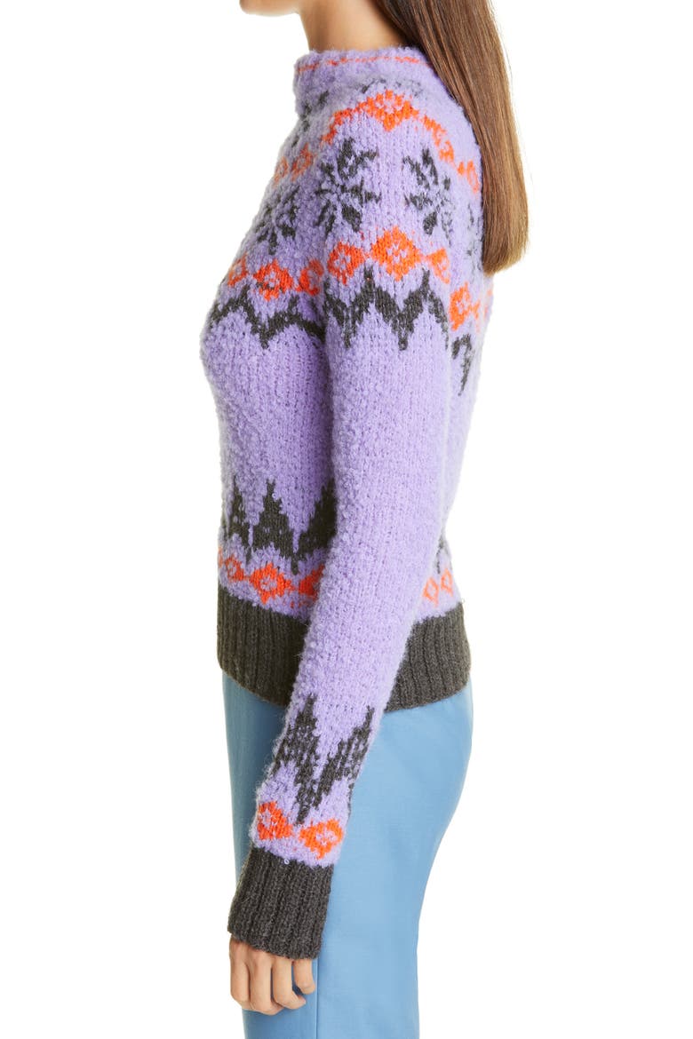 Hand Knit Lopi Alpaca Blend Sweater, Alternate, color, VIOLET