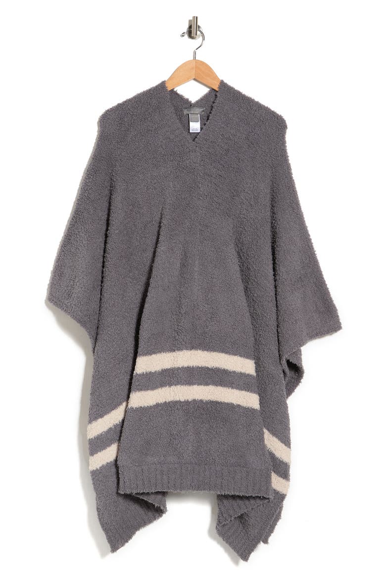 Barefoot Dreams CozyChic® Everything Cozy Lounge Poncho, Alternate, color, GRAPHITE/ STONE
