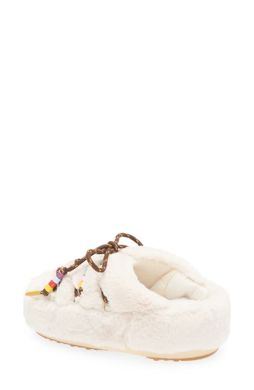 Moon Boot Women's Beaded Faux Fur Slippers