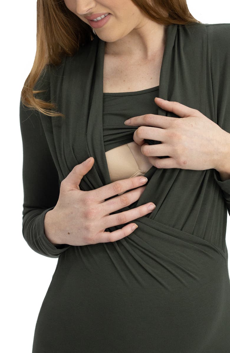 Angel Maternity Long Sleeve Maternity/Nursing Top, Alternate, color, 