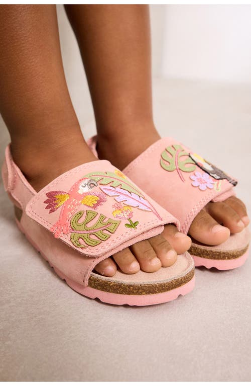 Next Kids' Embroidered Sandal In Pink