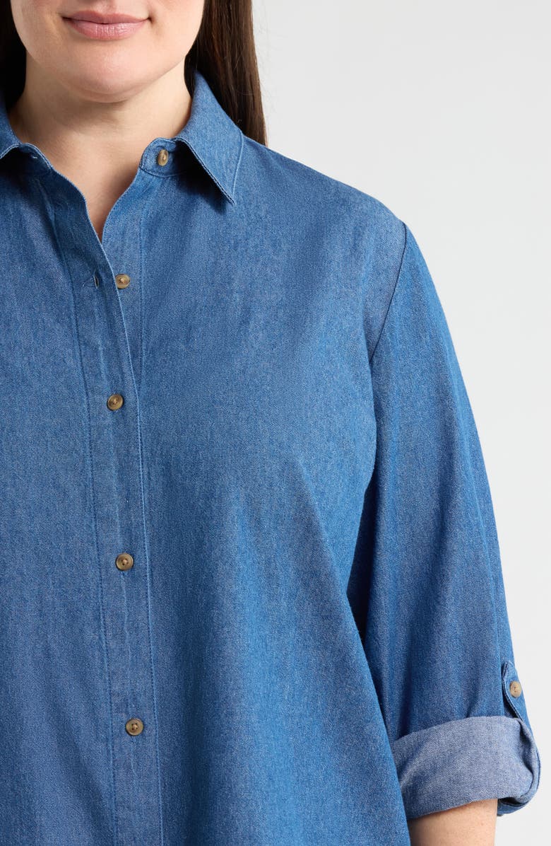 Jones New York Chambray Shirt, Alternate, color, Libra Wash