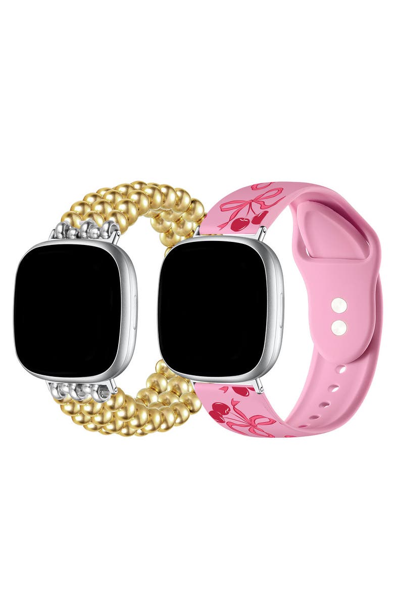 Posh Tech Nova and Cherry Silicone Bands For Apple Watch and Smartwatch, Alternate, color, Multicolor