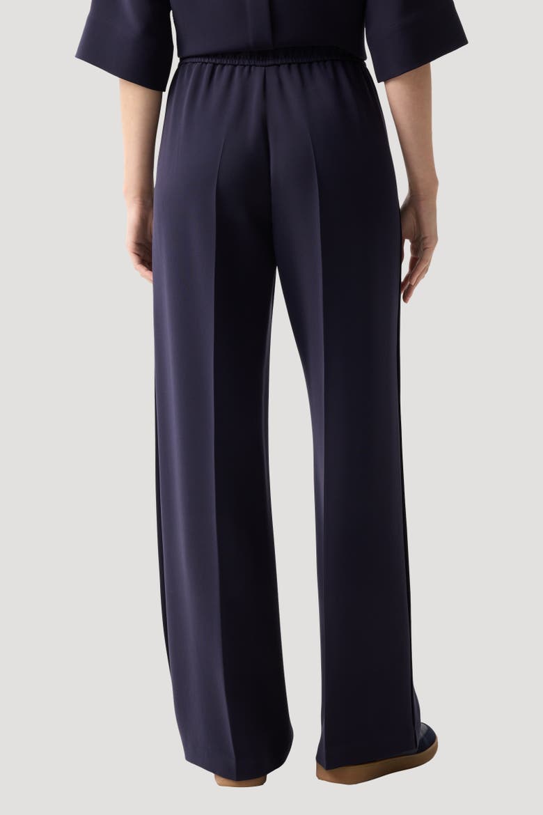 Enny Crepe Pants, Alternate, color, Navy blue