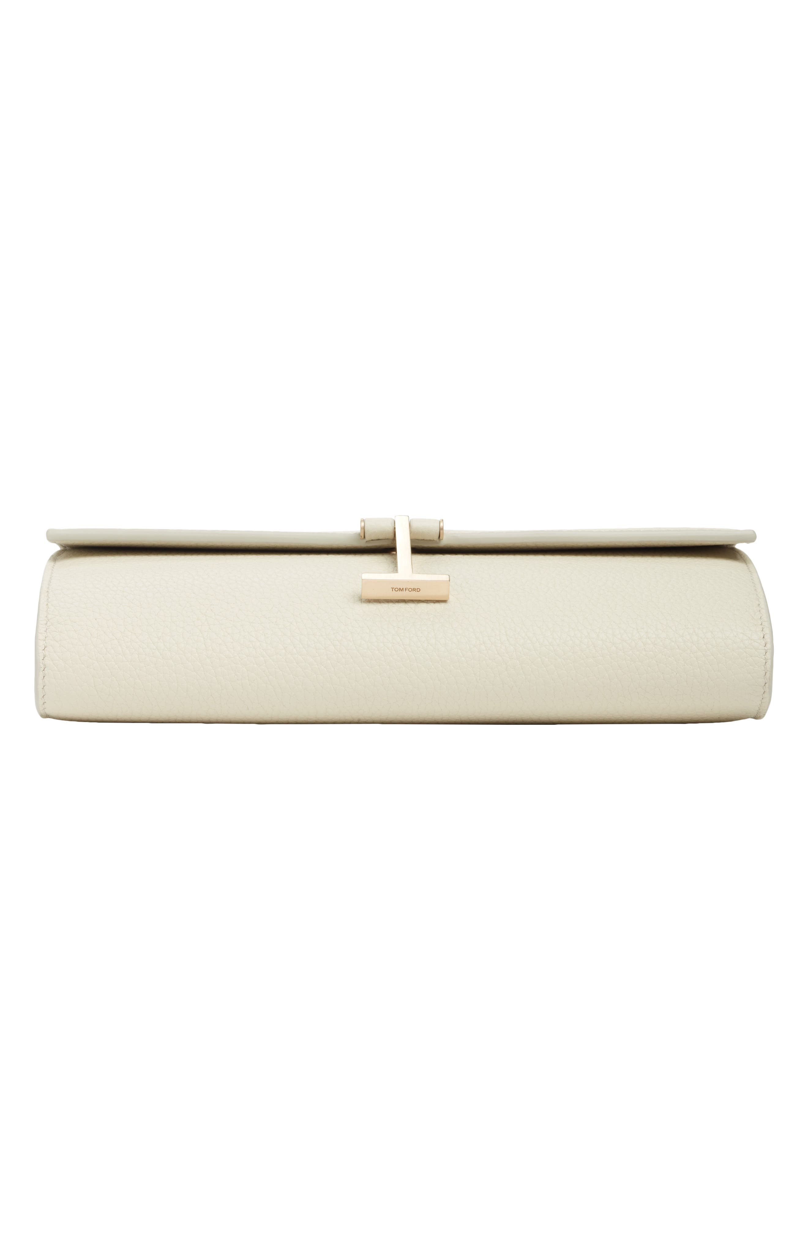 Kara Grain Leather Crossbody Wallet, Alternate, color, DOVE GREY
