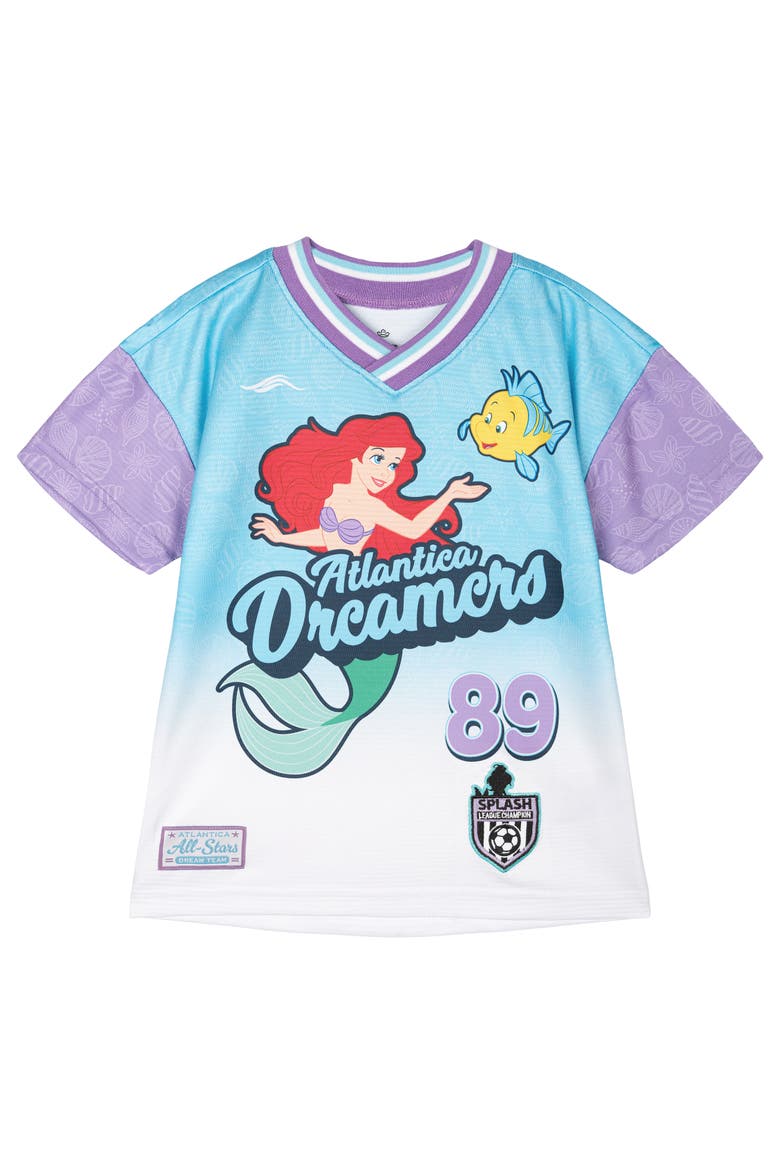 Princess Athletic Short Sleeve T-Shirt, Alternate, color, Ariel Flounder Blue