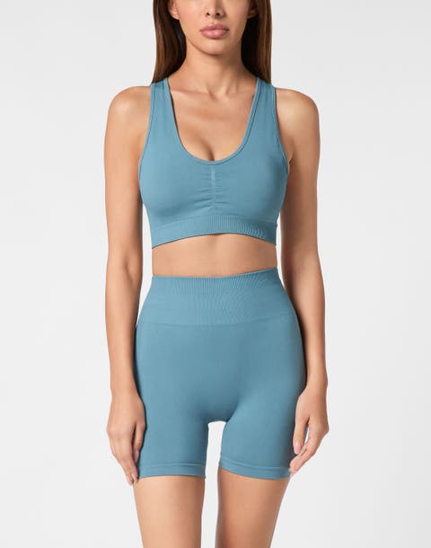 Seamless Wide Straps Sport Bra Logo Women