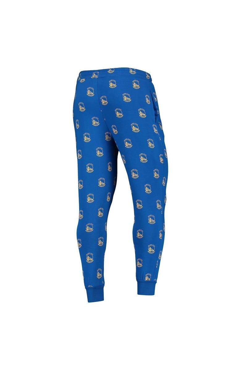 THE WILD COLLECTIVE Royal Golden State Warriors Allover Logo Jogger Pants, Alternate, color, Royal