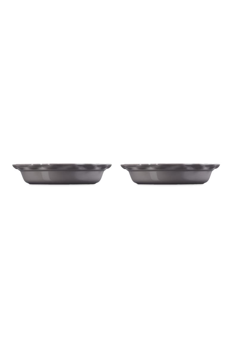 Set of 2 9-Inch Heritage Stoneware Pie Dishes, Alternate, color, OYSTER