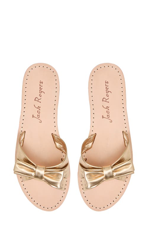 Jack Rogers Brightly Bow Slide Sandal In Jacks Platinum