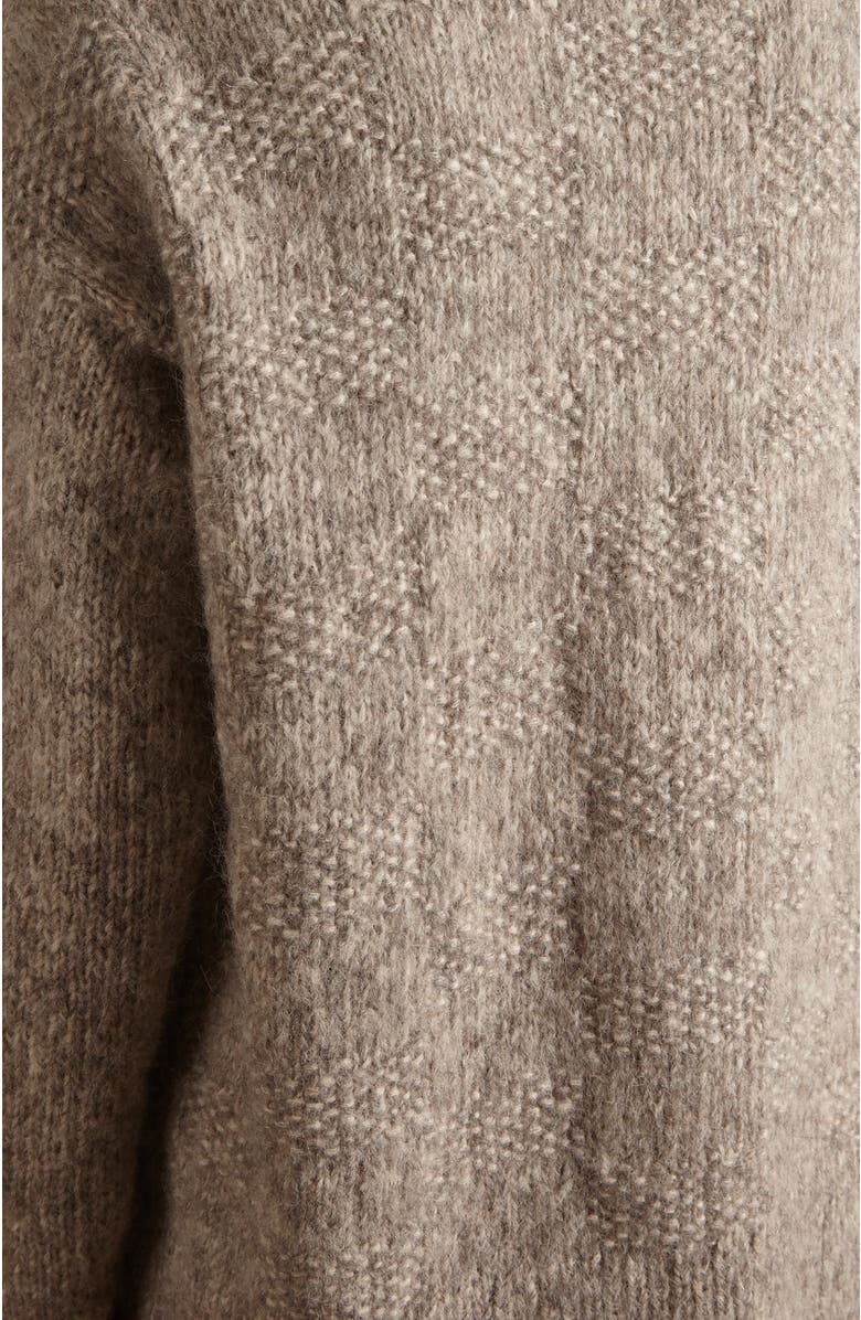 oyun Handknit Basketweave Cardigan, Alternate, color, Oat