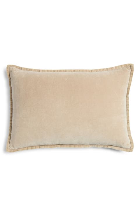 Double Flange Cotton Velvet Accent Pillow