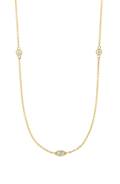 NEW NORDSTROM 18kt Gold Fill Chain store Tube Charm Dainty Minimalist Necklace Jewelry