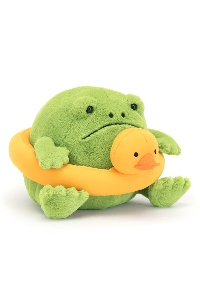 Jellycat Ricky Rain Frog Rubber Ring Stuffed Animal, Main, color, 