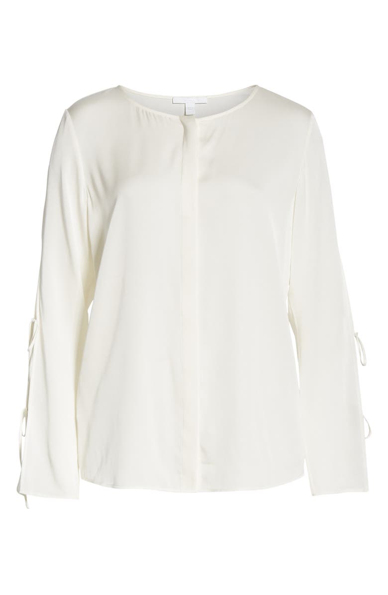 BOSS Burana Stretch Silk Blouse, Alternate, color,