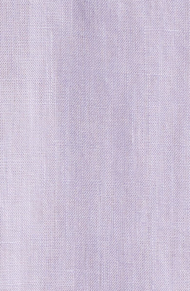 Bugatchi Axel Shaped Fit Linen Button-Up Shirt, Alternate, color, Lilac