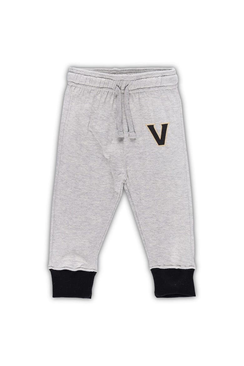 Infant Wes & Willy Heather Gray Vanderbilt Commodores Two-Piece Jie Jie Long Sleeve Bodysuit & Pants Set, Alternate, color, Heather Gray