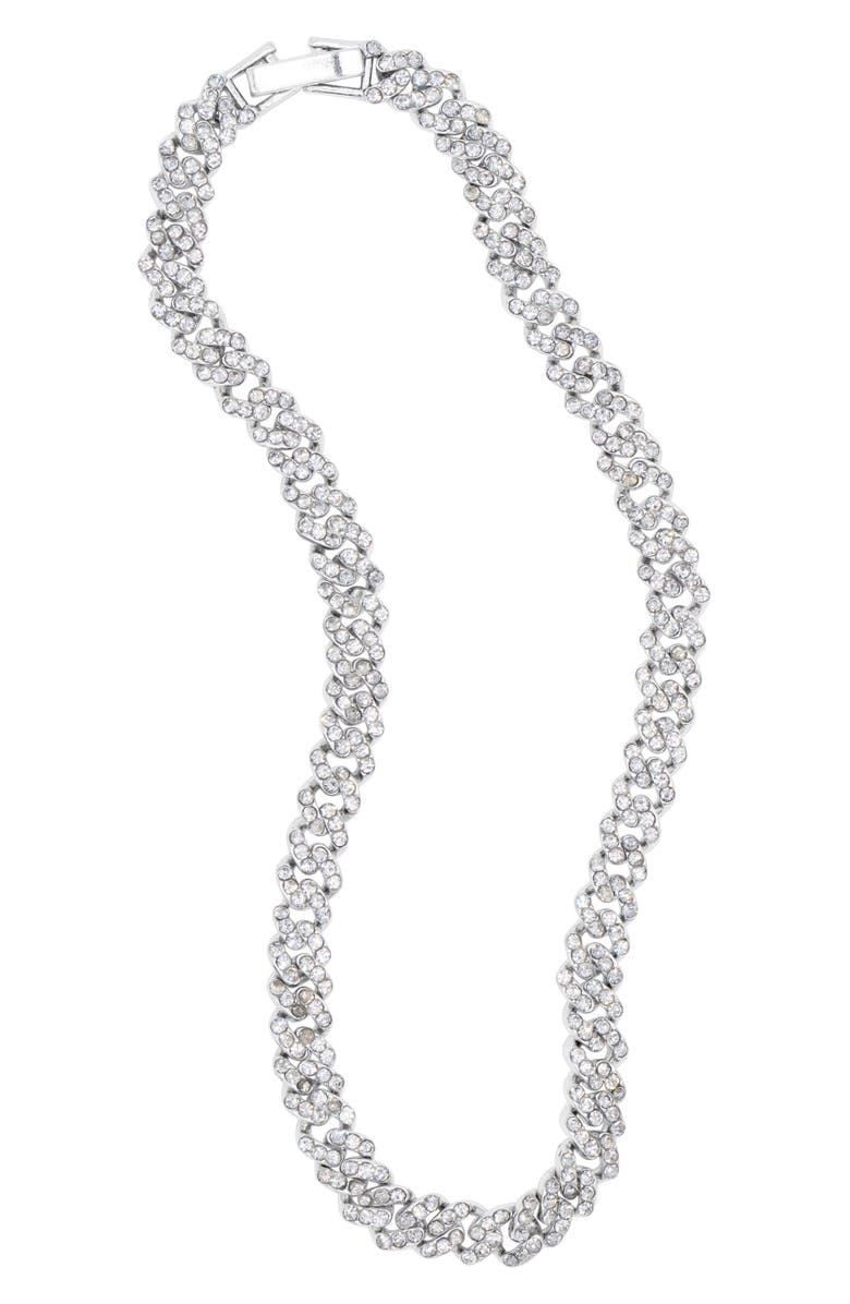 Crystal Pavé Curb Link Chain Anklet