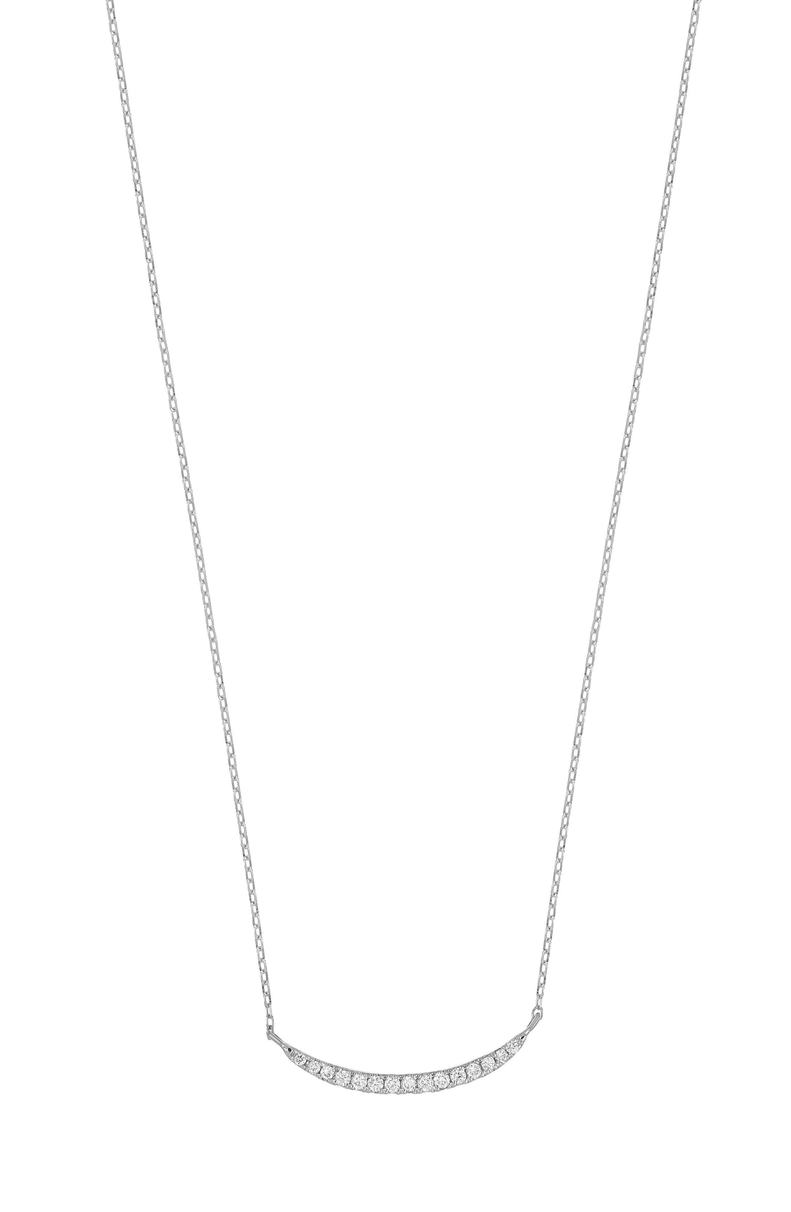 Carrière Jewelry Diamond Curved Pendant Necklace - 0.09ct.