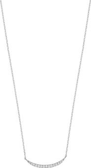 Carrière Jewelry Diamond Curved Pendant Necklace - 0.09ct.