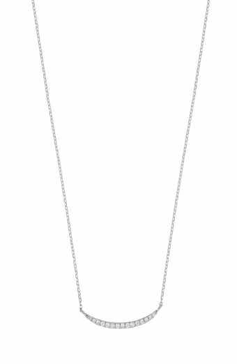 Carrière Jewelry Diamond Curved Pendant Necklace - 0.09ct.