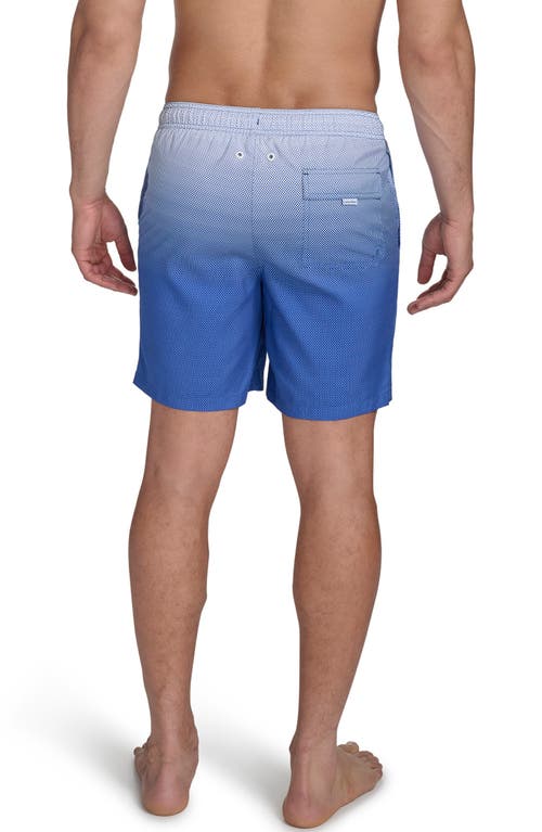 Calvin Klein Core Volley Gradient Dot Swim Trunks In Blue