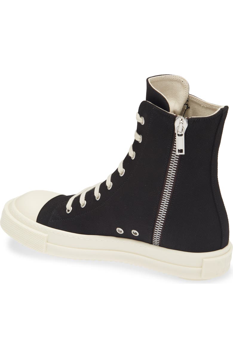 Rick Owens DRKSHDW High Top Sneaker, Alternate, color, Black/ Milk/ Milk
