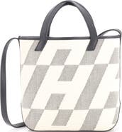 Pre-Owned Hermes Cabas H en Biais Tote Canvas with Leather 27
