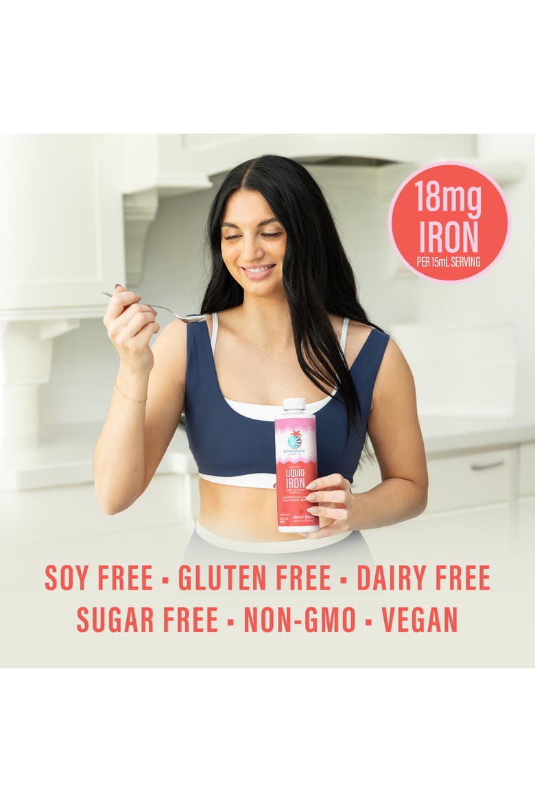 Vegan Liquid Iron Mixed Berry 450ml Bottle, Alternate, color, No Color