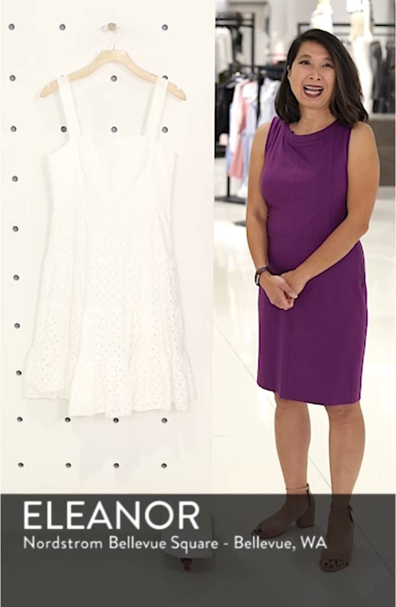 Eyelet Fit & Flare Dress, sales video thumbnail
