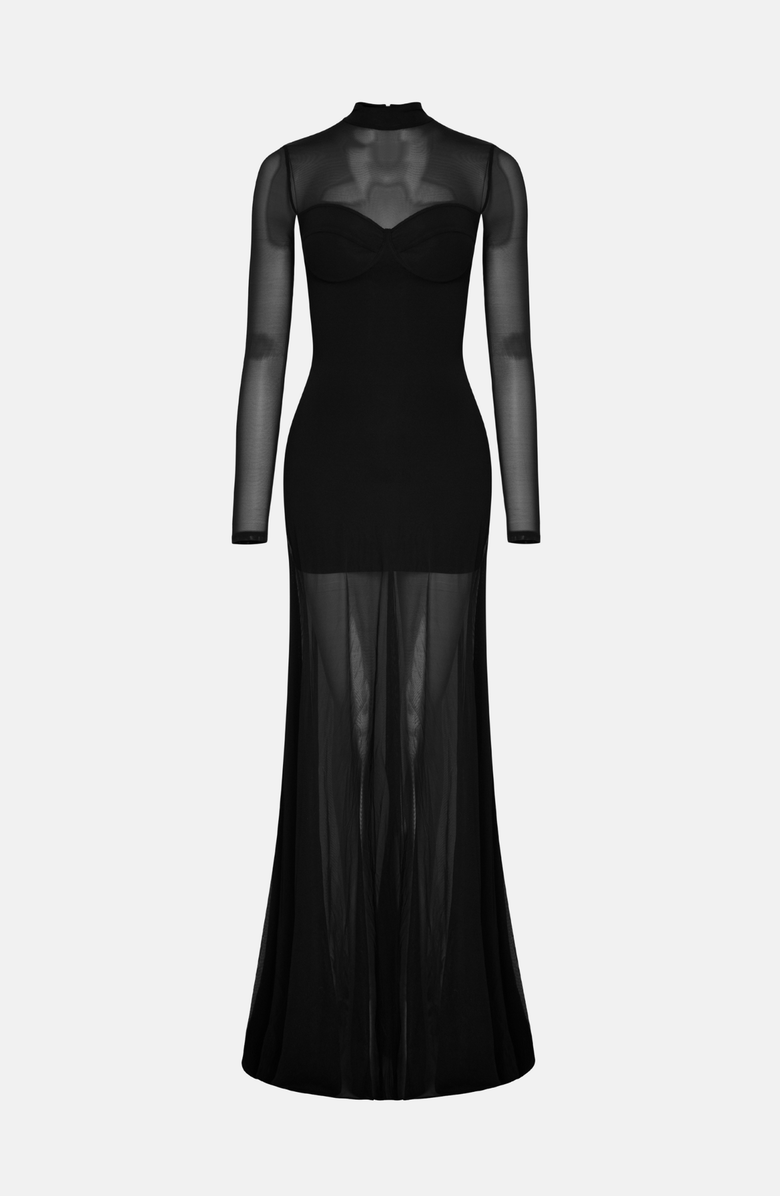 OW Collection KYA Maxi Dress, Alternate, color, Black