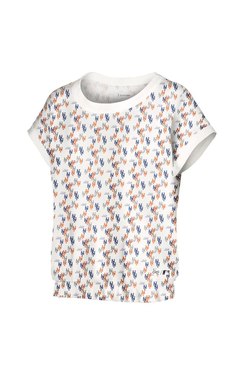 LUSSO Women's Lusso White New York Mets Madge Dolman Tri-Blend T-Shirt, Alternate, color, White