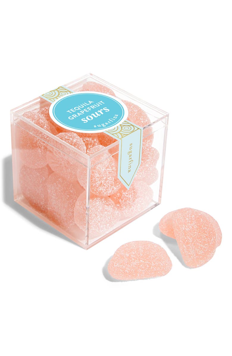 sugarfina Tequila Grapefruit Sours Candy Cube, Main, color, Pink