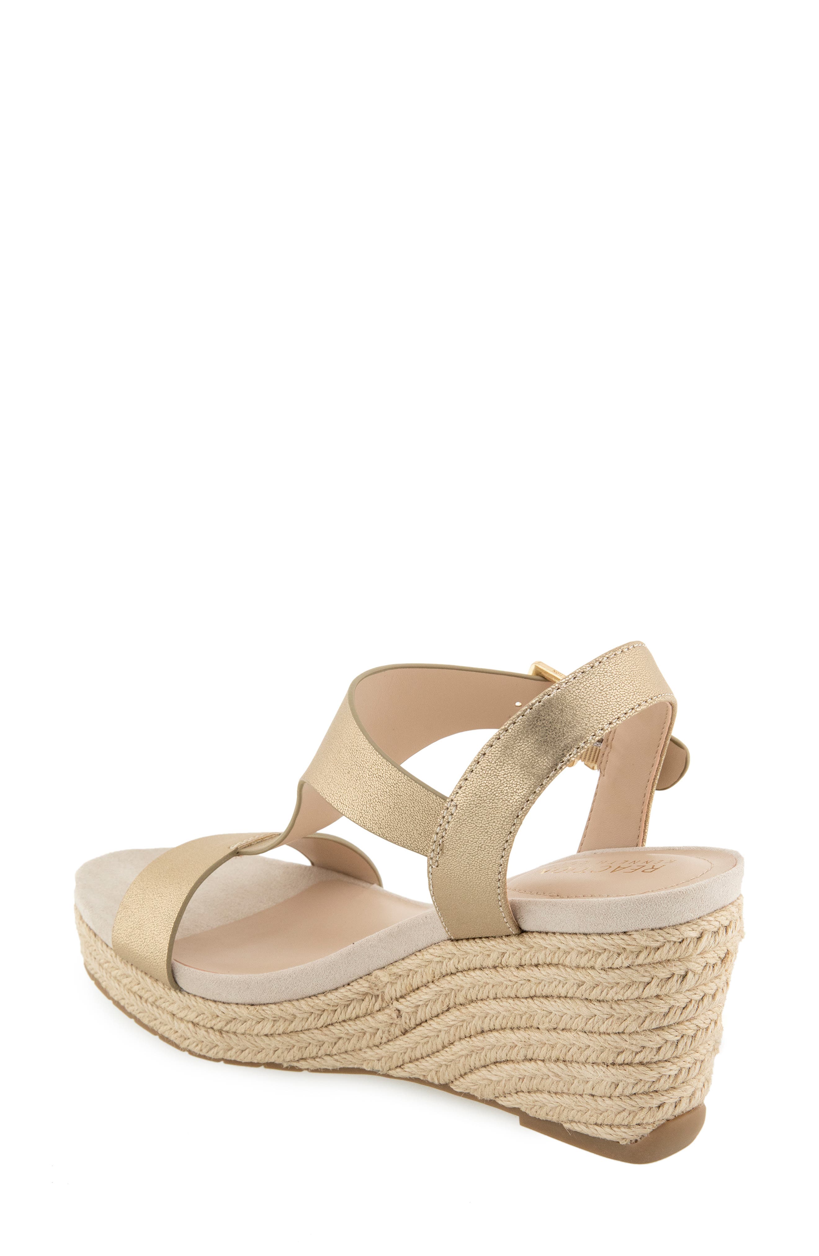 Reaction Kenneth Cole Card Platform Wedge Sandal, Alternate, color, Soft Gold