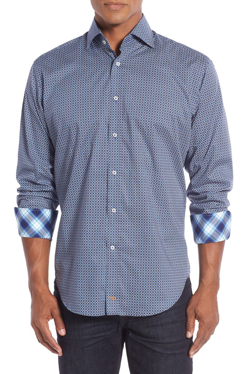 Thomas Dean Regular Fit Sport Shirt, Main, color, 