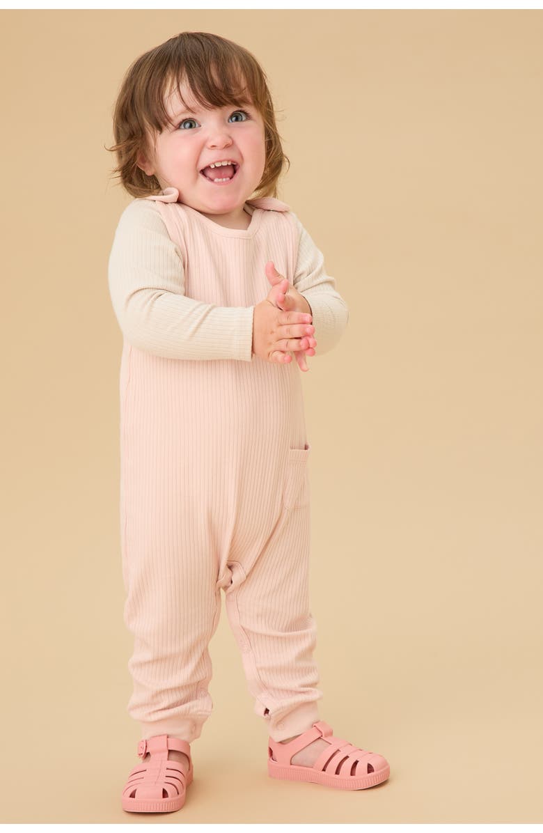 MORI Ribbed Romper, Alternate, color, Blush