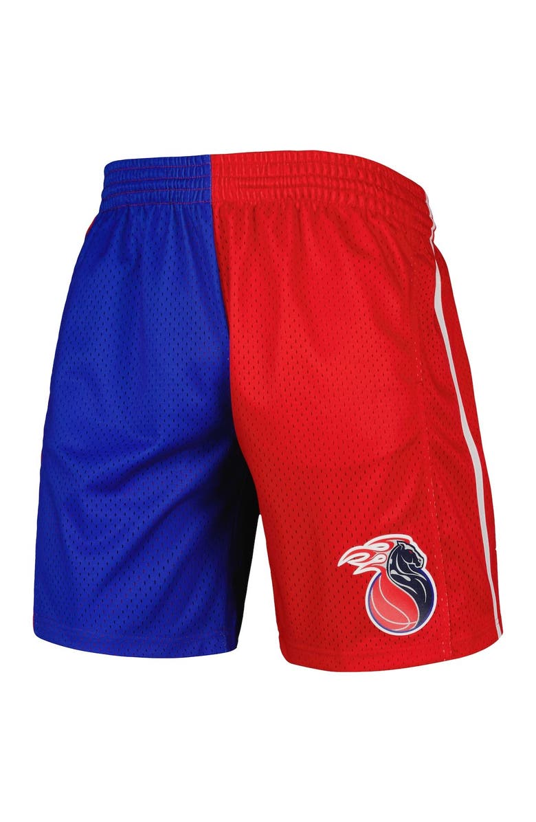 Mitchell & Ness Men's Mitchell & Ness Blue/Red Detroit Pistons Hardwood Classics 2003 Split Swingman Shorts, Alternate, color, Blue