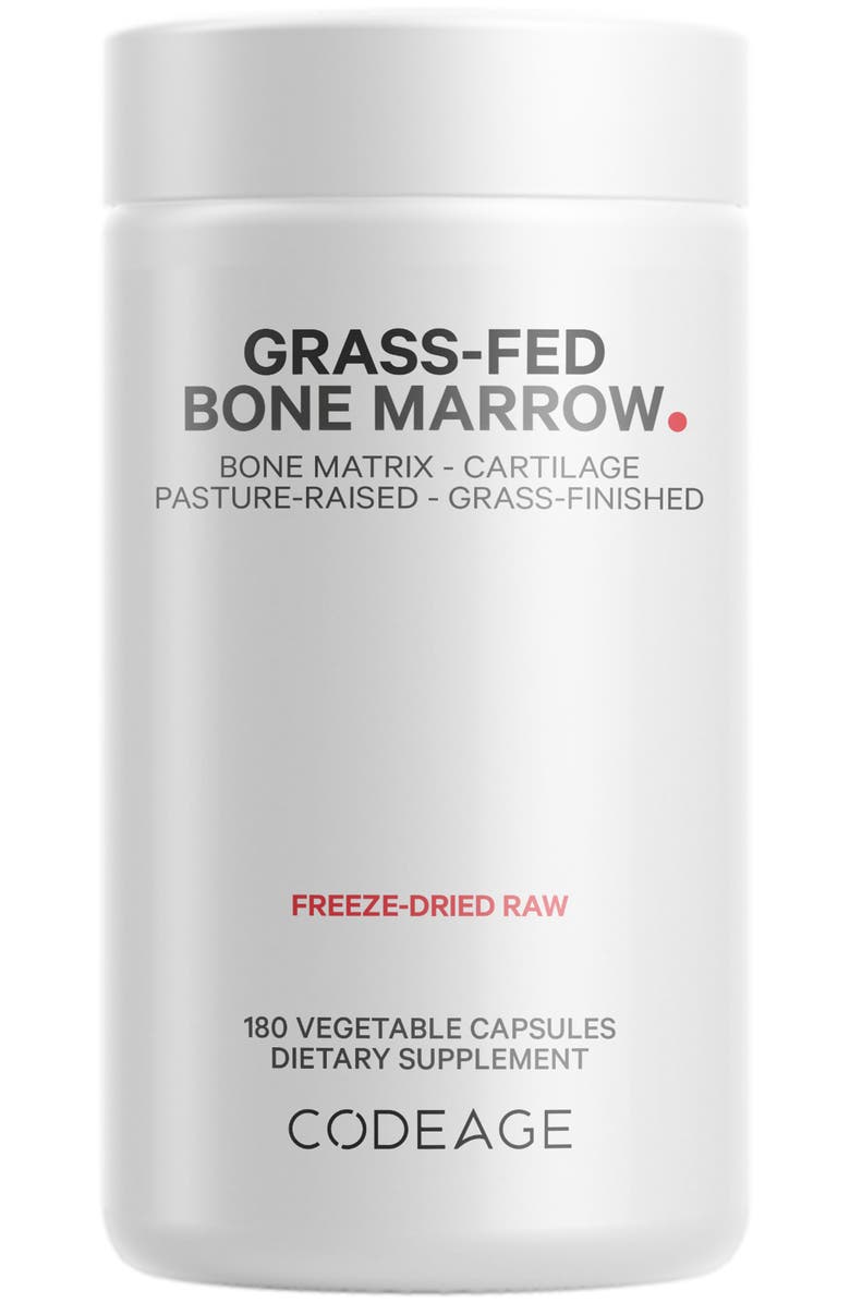 Codeage Grass-Fed Bone Marrow Supplement, Main, color, White