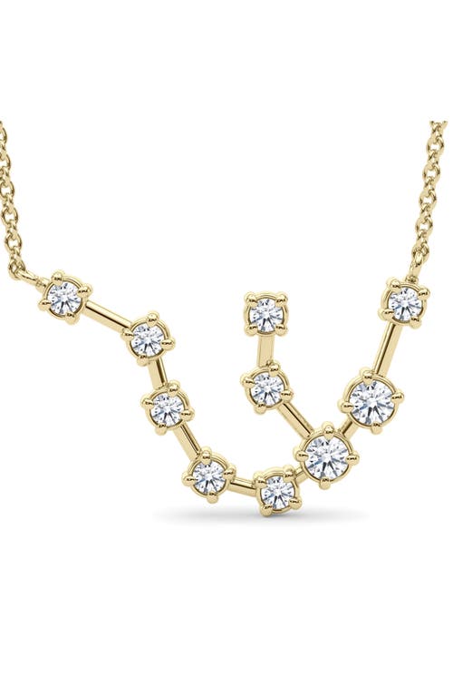 Hautecarat Aquarius Constellation Lab Created Diamond Necklace In 18k Yellow Gold