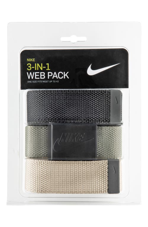 Nike Set Of 3 Webbed Belts