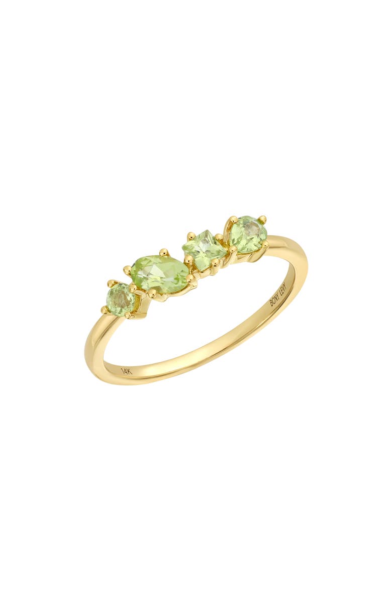Bony Levy BLC 14K Gold & Peridot Stackable Ring, Main, color, 