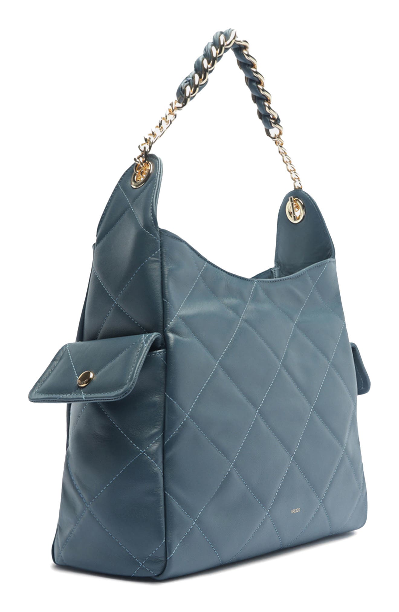 Diana Large Quilted Leather Tote, Alternate, color, MISTY BLUE