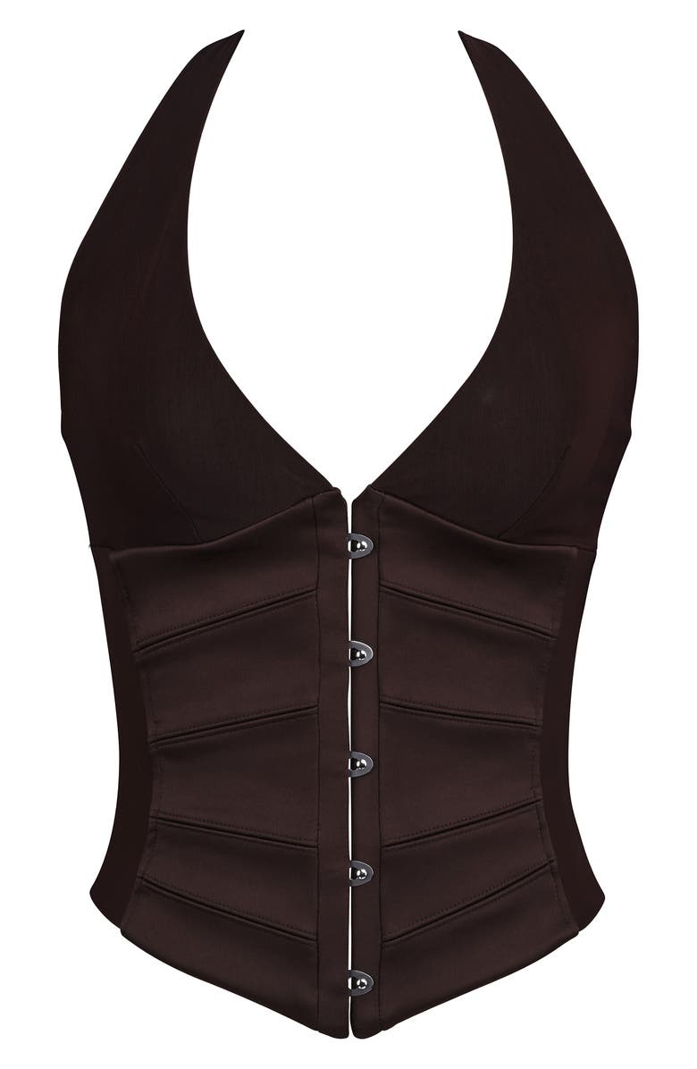 HOUSE OF CB Lia Dark Cherry Corset Top, Alternate, color, Dark Cherry