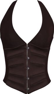 HOUSE OF CB Lia Dark Cherry Corset Top
