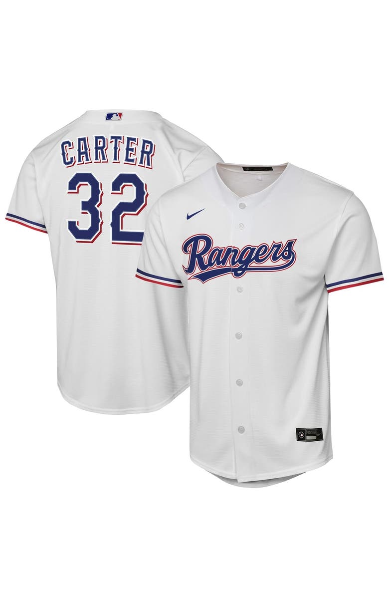 Nike Youth Nike Evan Carter White Texas Rangers Home Replica Player Jersey, Main, color, 