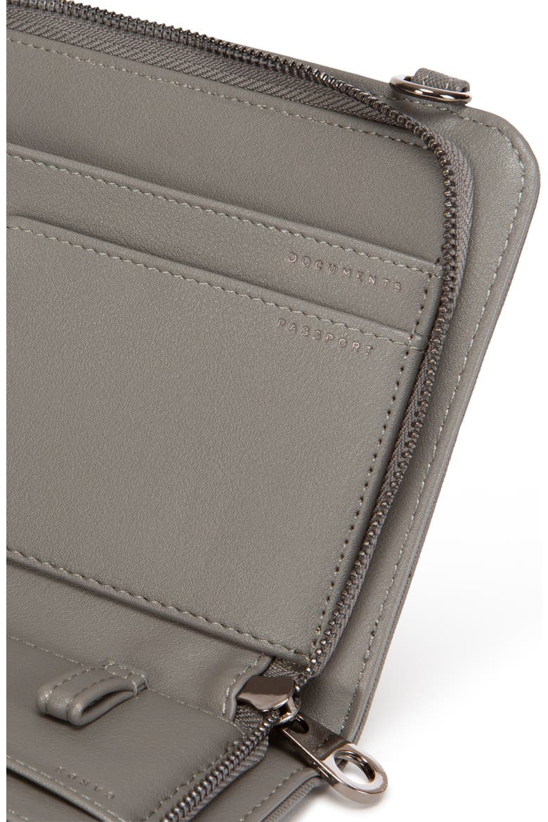 Faux Leather RFID Travel Wallet, Alternate, color, CHARCOAL