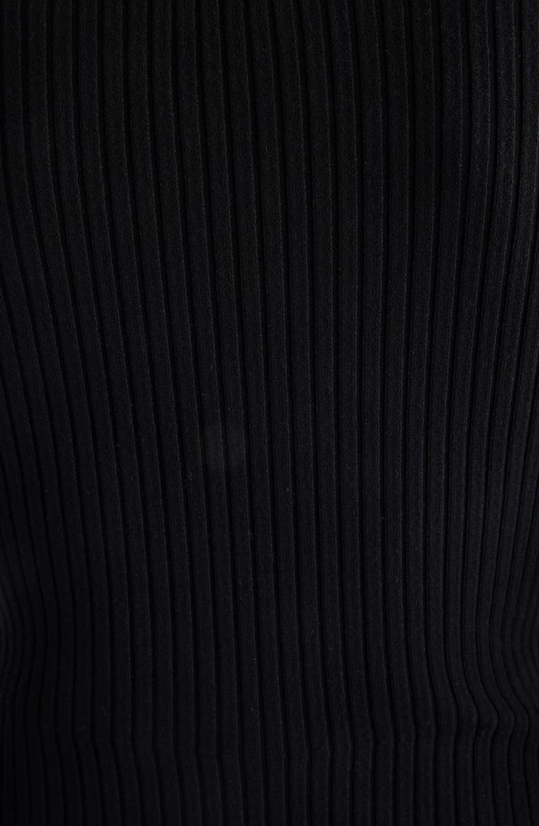 Courrèges Off the Shoulder Rib Top, Alternate, color, Black