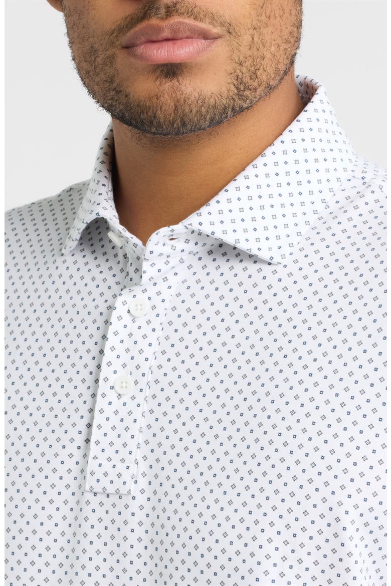 All Play Foulard Performance Polo, Alternate, color, SNOW/ ONYX
