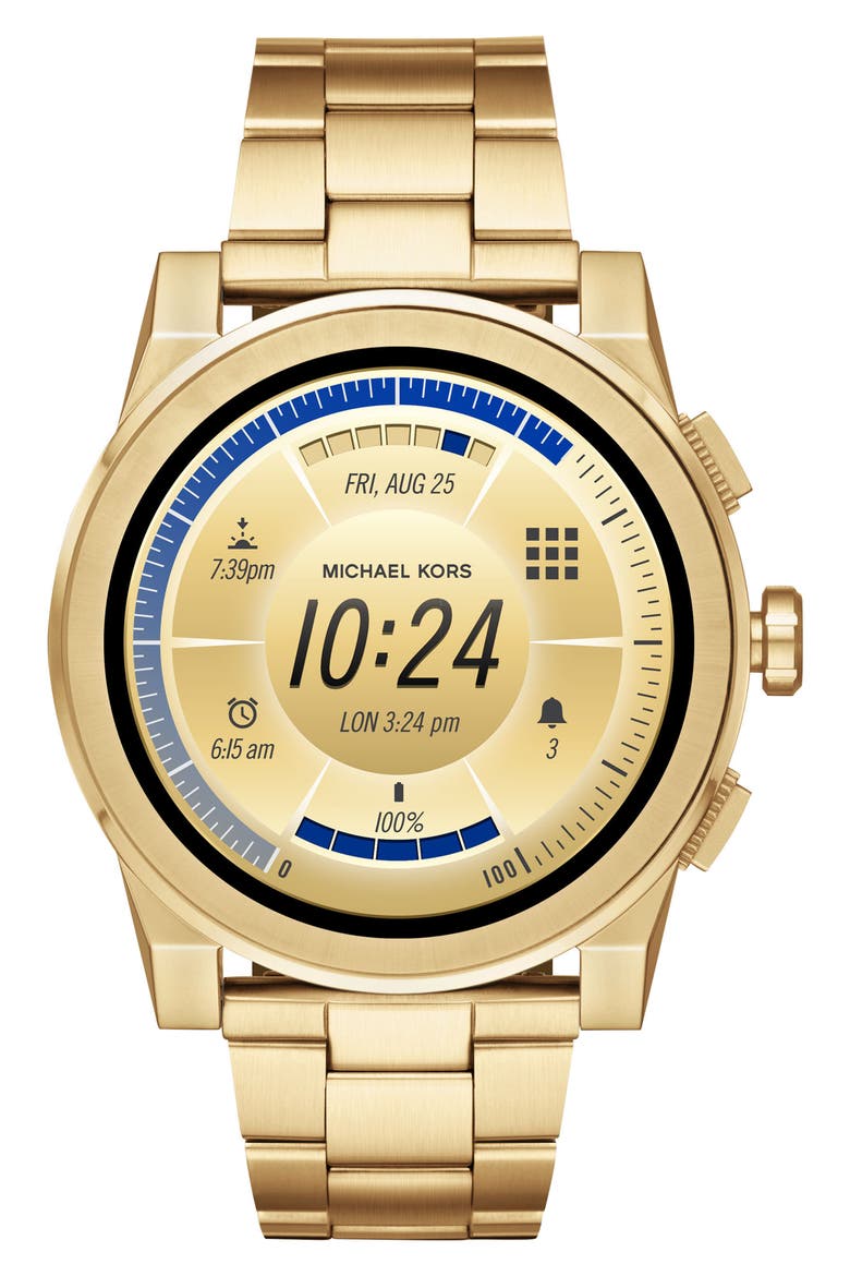 Grayson Smart Bracelet Watch, 47mm, Alternate, color, GOLD